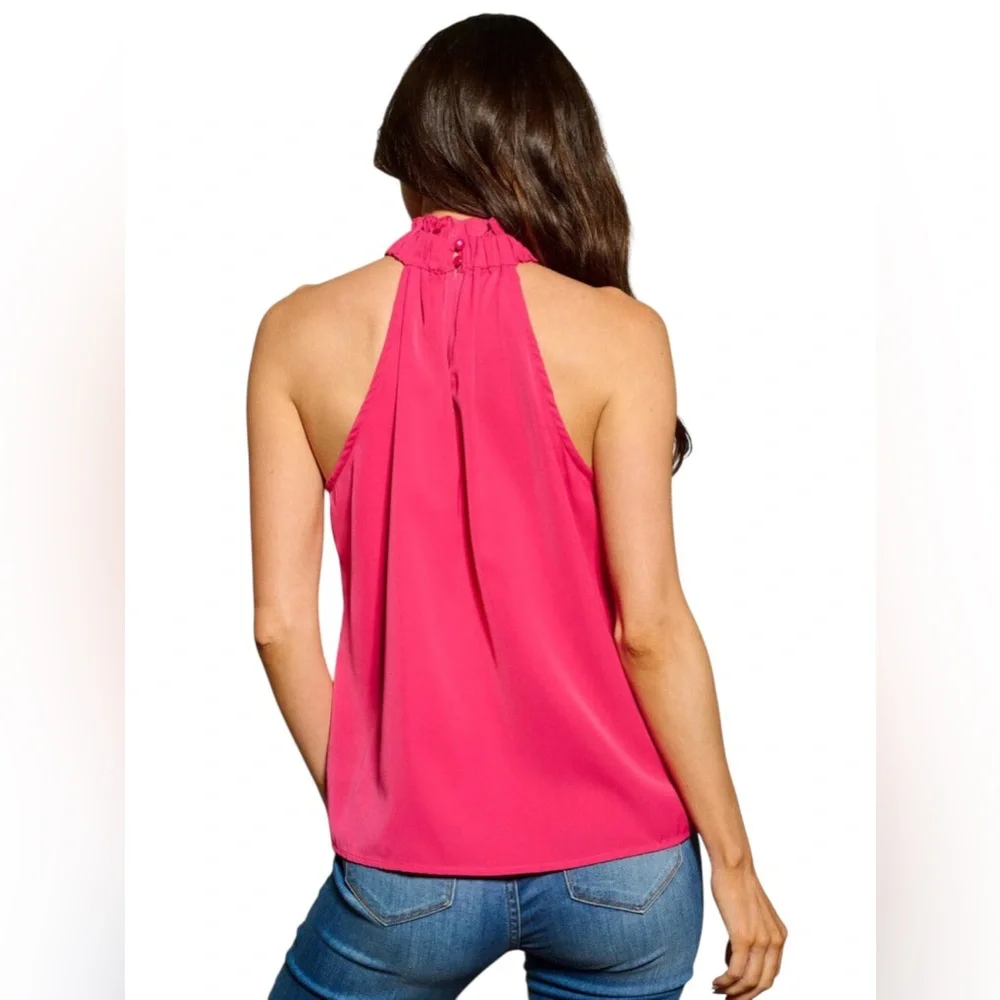 RUFFLE RADIANCE HALTER TOP
Fuchsia - Picture 3 of 6